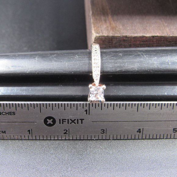 Size 6 Sterling Silver Gold Plated Sapphire & Diamond Accent Band Ring Vintage - Picture 9 of 10